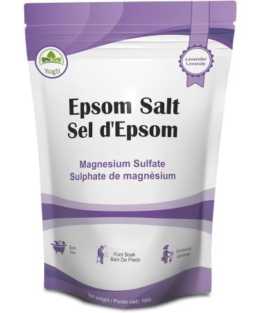 Yogti Epsom Bath Salt with Lavender Oil 10 pound (Packaging May Vary) & Peppermint Epsom Salt 10 pound 4.53 kg (Pack of 1) Salt + Peppermint Epsom Salt 10 pound - Buy Online on GoSupps.com
