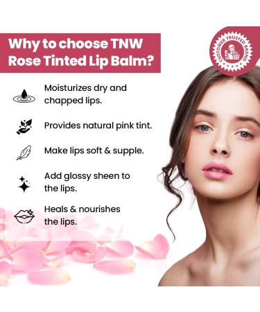 Shop Rose Multipurpose Tinted Lip Balm | 100% Natural Pink Tint for Dry & Chapped Lips | Long-Lasting Shea Butter & Vitamin E | 6g - Buy Online on GoSupps.com