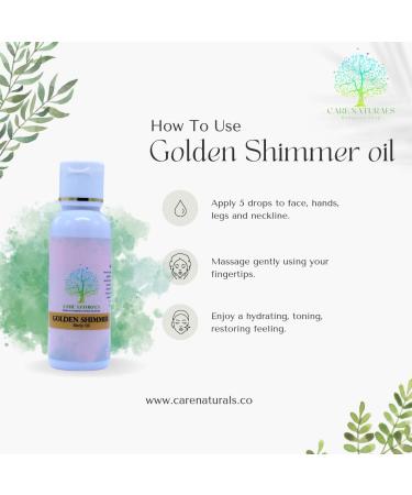 Handcrafted Golden Shimmer Body Oil | Instant Natural Glow | Fast Drying Streak-Free Shimmer for All Skin Types - Buy Online on GoSupps.com