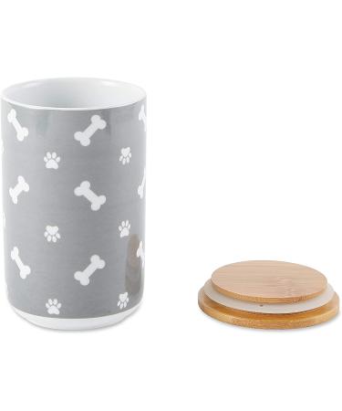 Bone Dry Ceramic Pet Collection Gray Canister - Stylish and Functional Pet Food Storage - Buy Online on GoSupps.com