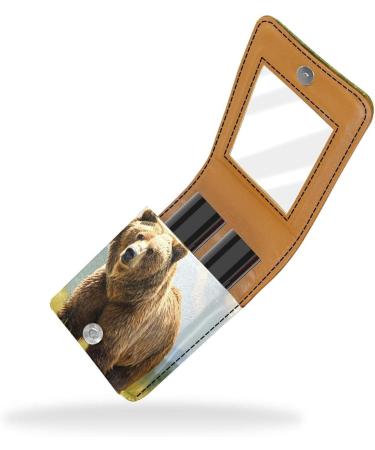 Travel Lipstick Organizer Case with Mirror | Portable Makeup Bag - Bear Meadow Design - Buy Online on GoSupps.com