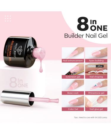 Modelones 15ml Glitter Pink Assembly Gel | UV/LED Nail Polish & Builder Gel for Nail Extensions & Art - Buy Online on GoSupps.com