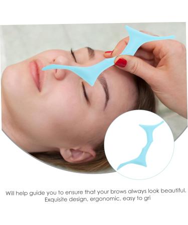 Angoily Makeup Tools and Accessories Brow Stencil Eyebrow Shaper Beauty Tools Eyebrow Trimming Blindfold 17.3x5.9cm Blue - Buy Online on GoSupps.com