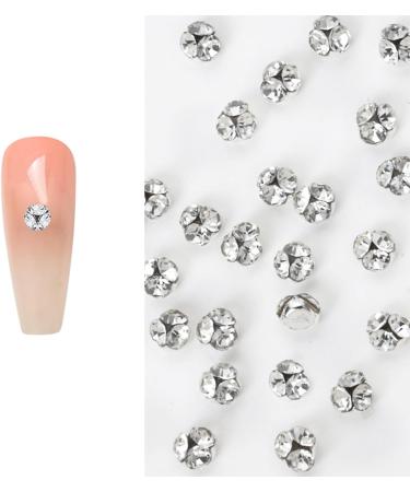 Nail Clear Nails Art White Nail Gems Nail Rhinestones Nails Art Decorations For Acrylic Nails Nails Art White Nail Crystals Gems Clear Nail Rhinestones For Wedding 8mm - Buy Online on GoSupps.com