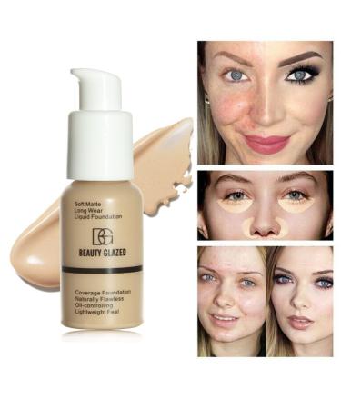 Flawless Soft Matte Liquid Foundation - 24HR Oil Control Makeup (103 Warm Peach) - Buy Online on GoSupps.com