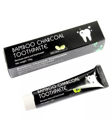Bamboo Charcoal Teeth Whitening Toothpaste 3.5 Oz X 3 Tubes: Activated Charcoal Toothpaste for Breath Control Healthy Gums Tooth Decay Prevention Fluoride-free Charcoal Whitening Toothpaste