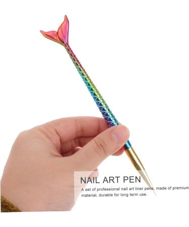 minkissy Nail Art Line nail manicure kit finger nail kit nails kits yn nail kit Painting Nail Brush nail Blending Brush Nail Painting Brush gel nail kits nail art mix liner Nails 17.4X1cm As Shown - Buy Online on GoSupps.com