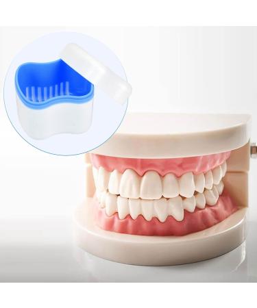 Denture Box Retainer Case Denture Storage Bath Box Denture Holder Box Cleaning Box Lightweight and Portable Cleaning Box with Filter (L Blue) L Blue - Buy Online on GoSupps.com
