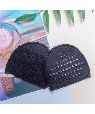Lace Forefoot Pads for Women - 3 Pairs Invisible Breathable Peep Toe Half Socks | Anti-Slip Metatarsal Cushions for High Heels | Soft Elastic Ball of Foot Comfort | Black - Buy Online on GoSupps.com