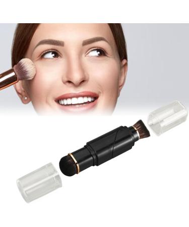 Portable Makeup Powder Brush Retractable Dual Ended Foundation Brush with Soft Bristles and Rotating Handle - Buy Online on GoSupps.com