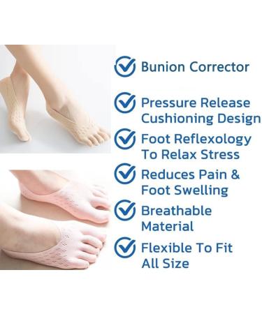 JASUBAI Projoint Antibunions Health Sock for Women - Bunion Corrector & Toe Separator Socks (5 Pairs) - Buy Online on GoSupps.com
