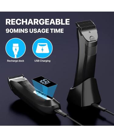Cordless Ceramic Hair Trimmer for Men & Women - Adjustable Blade Body Groomer | Waterproof IPX7 | Perfect for Home & Professional Use - Buy Online on GoSupps.com