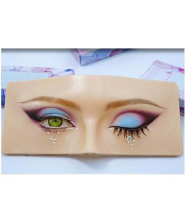 Dekaim Makeup Practice Board Silicone Face Eye Makeup Practice Board with Eyeshadow Brush for Self-taught or Professional Enthusiasts (White Skin) - Buy Online on GoSupps.com