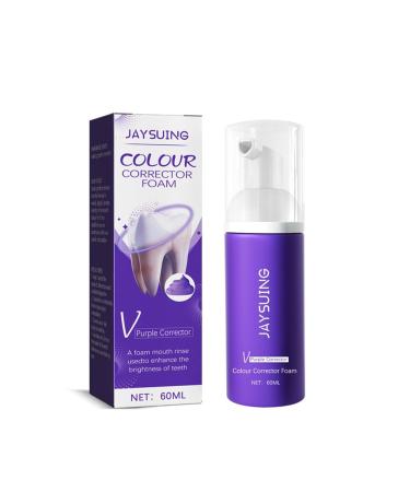Purple Foam Color Corrector 60ml Purple Teeth Whitening Tooth Stain Removal Teeth Whitening Booster Tooth Color Corrector