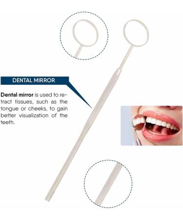 Dental Mirror with Handle - Stainless Steel Dentist Tool for Teeth Cleaning & Inspection | Oral Hygiene Mouth Mirror for Daily Use - Buy Online on GoSupps.com