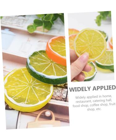 Zerodeko Fruit Model 52 Pcs Imitation Lemon Slice Mini Gray Flakes Pvc Plastic Lemons Assorted Colorx4pcs 4X4X0.8CMx4pcs - Buy Online on GoSupps.com