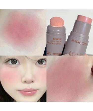 Cheek Stick - Double Headed Sponge Monochrome Blusher Cream - Long-Lasting Cheeks Blusher Face Makeup Beauty Blusher for Girls Women Xiaguang Smoky Rose - Buy Online on GoSupps.com