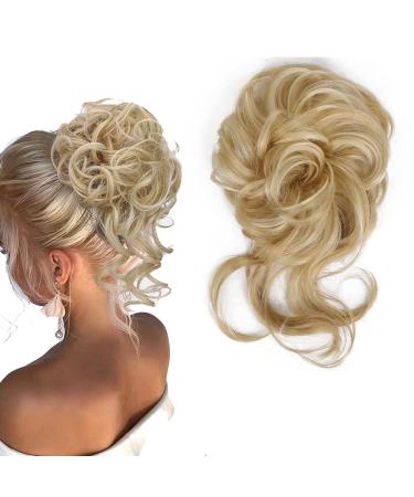 Messy Bun Hairpiece Voluminous Tousled Updo Curly Wavy Hair Scrunchies Hair Bun Synthetic Chignons Hair Extensions for Women Girls (22H613)