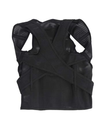 Brace Support Belt Adjustable Back Posture Corrector Postura Spine Shoulder Lumbar Black Medium - Buy Online on GoSupps.com