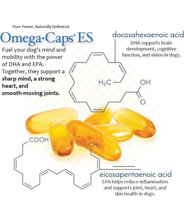 Omega-Caps ES for Large & Giant Dogs (250 Caps) 250 soft gels - Buy Online on GoSupps.com