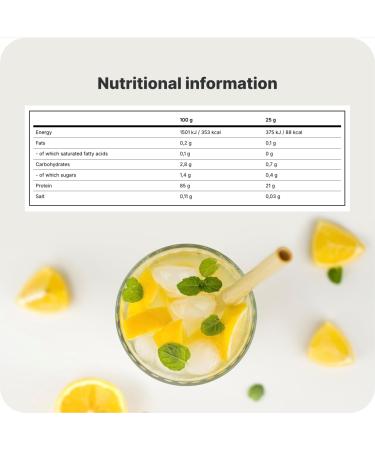  Vilgain Vilgain Clear Whey Isolate | Fresh and fruity protein flavor sweetened with stevia | Over 85% protein | Natural ingredients no artificial flavors or colors (500g lemon) - Buy Online on GoSupps.com