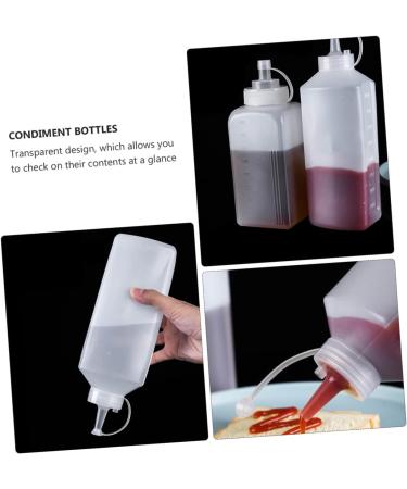 Zerodeko 3 Pcs Squeeze Sauce Bottle Syrup Bottle Food Grade 25x8x6cmx3pcs Whitex3pcs - Buy Online on GoSupps.com