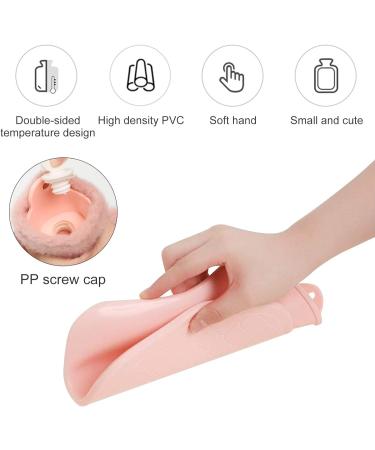 Heiqlay Hot Water Bag 1000ml 26x15cm Gray M-1 | Cosy Fluffy Soft Plush Design | Back, Legs, Waist Warm | Perfect Gift for Family or Girlfriend - Buy Online on GoSupps.com
