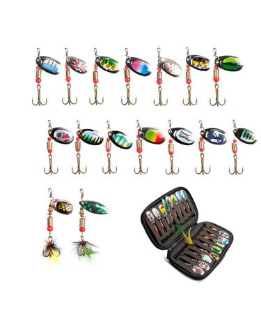 OrangeClub OrangeClub 43-piece high-quality 2.0g - 3.5g Trout Spoon Trout Lure Set Trout Bait for Trout Fishing Spoons Trout