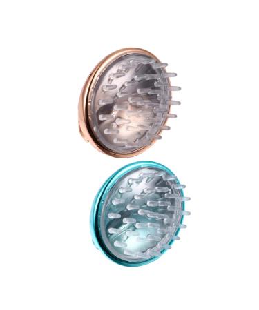 Kombiuda 2st Shampoo massage comb Bathshampoo brush hair combs silicone body washer light scalp massage gear bath headwear hair comb hair cutting comb head gripping