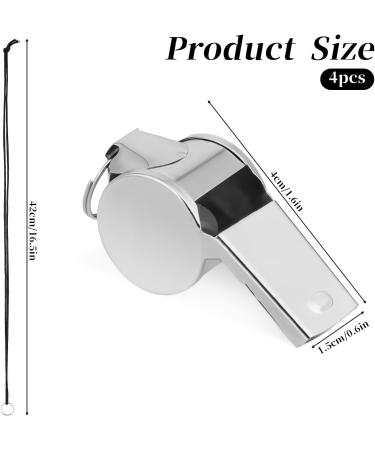 Giantree 4-Piece Stainless Steel Sports Whistles - Loud Clear Sound for Coaches School Sports Football & Dog Training - Buy Online on GoSupps.com