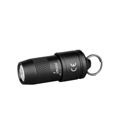OLIGHT IMINI 10 Lumens Tiny Keychain Flashlight, Portable Quick-Release Small Flashlights with Magnetic Base, Powered by 3 LR41 Button Cells for EDC and Emergency (Black)