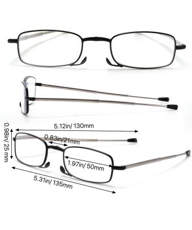 VANANA Folding Reading Glasses - Blue Light Blocking Spring Hinge Pocket Size (2 Pairs) with Hard Cases - International Shipping Available - Buy Online on GoSupps.com