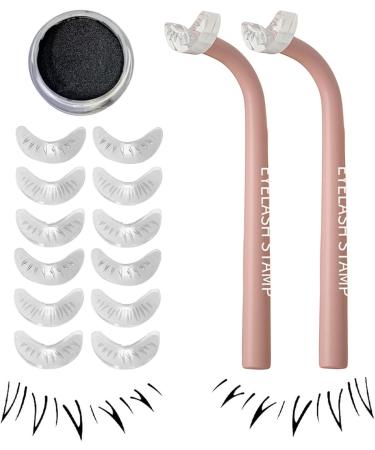 Eye Lashes Beauty Products | Realistic Bottom Lash Stamp Easy to Put On Eyelash Stamps Smudge-Proof Silicone Eyelash Stamp for Bottom Lashes Traveling Home Working Dating Gathering Pink - Buy Online on GoSupps.com