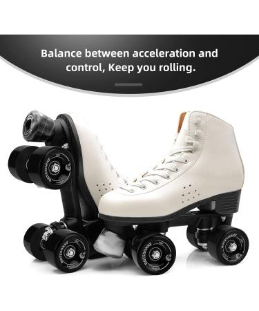 8 Pack 78A Quad Roller Skate Wheels 65x36mm with ABEC-9 Bearings | Outdoor/Indoor Double Row Skating | Black - Buy Online on GoSupps.com