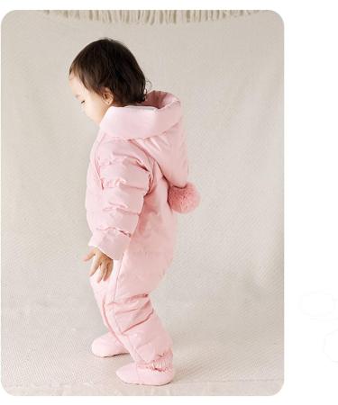 Famuka Baby Winter Warm Hooded Puffer Snowsuit in Pink - Size 18-24 Months - Buy Online on GoSupps.com