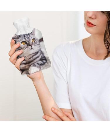 Fat Cat Hot Water Bottle with Plush Cover - Cozy Hand Warmer for Adults & Children (26.5x15.3cm) - International Shipping - Buy Online on GoSupps.com