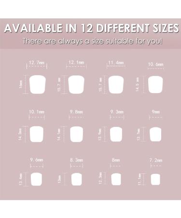 24Pcs Purple White Glitter False Nails - Short Squoval Press On Nails with Glue for Women & Girls - Buy Online on GoSupps.com