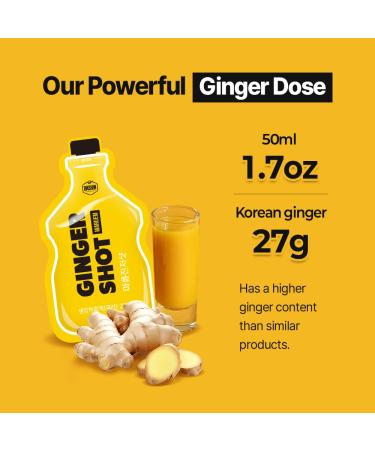 DASHIN MARUEM Korean Ginger Shot with Turmeric & Black Pepper Caffeine-Free Wellness Drink No Added Sugar 1.7 fl oz (10-Pack) Vegan Keto & Gluten-Free - Buy Online on GoSupps.com