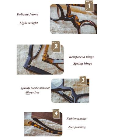 Small Round Retro Reading Glasses for Men & Women - 2 Pairs (Leopard + Black 1.50 Magnification - Buy Online on GoSupps.com