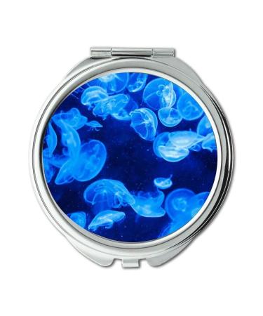 Mirror Travel Mirror animal aquarium blue pocket mirror portable mirror