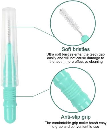 50 Interdental Brush Toothpicks - Oral Dental Hygiene Tool for Teeth Cleaning - Buy Online on GoSupps.com