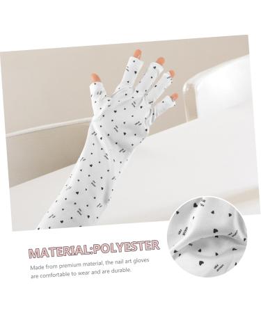 Healeved 6 Pairs Nail Gloves Uv Shield Gloves Protective Gloves Gel Manicure Uv Gloves Uv Lamp Manicure Dryer Gloves Nail Uv Gloves Nail Art Gel Miss Polyester Nail Polish Hand White - Buy Online on GoSupps.com