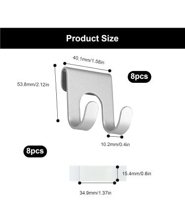 Zijang Razor Holder Hook - 8 Piece Drill-Free Bathroom Hooks for Showers & More | Versatile Installation for Home & Office - Buy Online on GoSupps.com