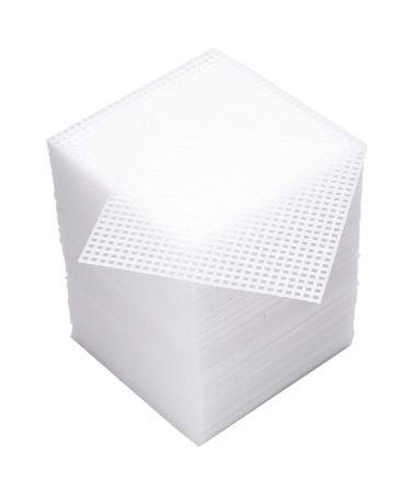 Tosnail 100 Pieces 4" x 4" Clear Plastic Canvas Mesh Sheets for Embroidery Crafting - Buy Online on GoSupps.com