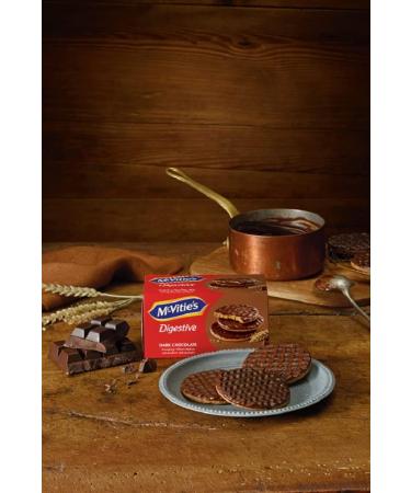 McVitie's McVitie's Digestive Original Dark Chocolate 10 x 200g - Crispy biscuits with a chocolate coating - Biscuits made according to the traditional recipe - Dark chocolate (10 x 200g) - Buy Online on GoSupps.com