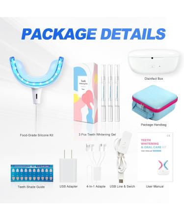 Teeth Whitening Kit - Upgraded Disinfection Box 32 LED Fast Whitener & Gel Pens for Sensitive Teeth - Buy Online on GoSupps.com