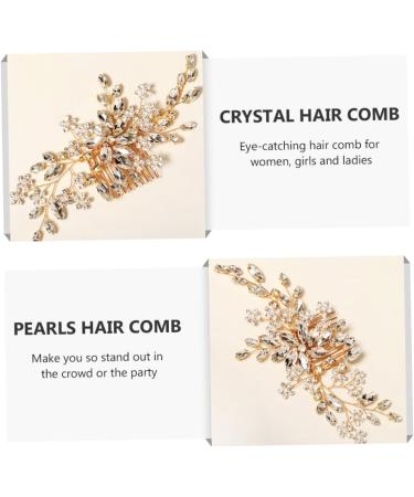 Housoutil Flower Comb Wedding Flower Hairpin Bride Hair Clip Women Crystal Hair Comb Rhinestone Hair Clips Pearl Hair Pin Pearl Hair Clip Tiara Women's Zinc Alloy Accessories Rhinestones - Buy Online on GoSupps.com