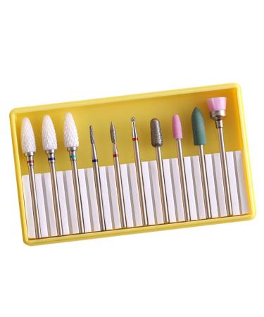 FRCOLOR 1 Set Manicure Pedicure Bit Ceramic Shave Bowl Kit De Manicure Drill Bits Pedicure Kit Silicone Scar Gel Water Dipper Manicure Kit Cuticle Drill Bits Tool Nail