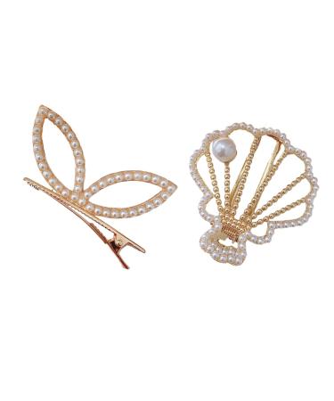 Shell Hair Accessories - Pearl Hair Clips And More Perfect Shell Accessories For Women Cowrie Shells For Hair Hair Clip Set Shell Hairpins As Birthday Gifts For Children Family Friends Women