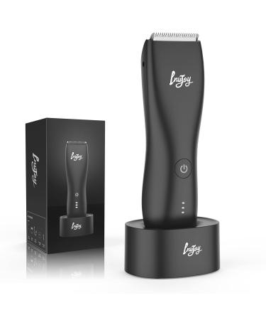 INVJOY Body Trimmer for Men, Ball Shaver, Electric Groin & Pubic Hair Trimmer, Waterproof Wet/Dry Groomer, Replaceable Ceramic Male Hygiene Razor Clippers w/ Charging Dock for Full Body Grooming Black - Buy Online on GoSupps.com
